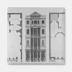 Elevation of the British Coffee House Magnet