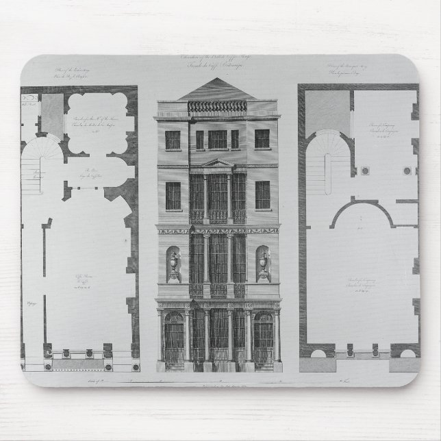 Elevation of the British Coffee House Mouse Pad (Front)