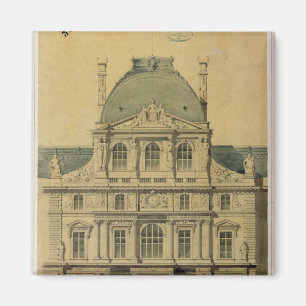 Elevation of the Pavillon de l'Horloge Magnet