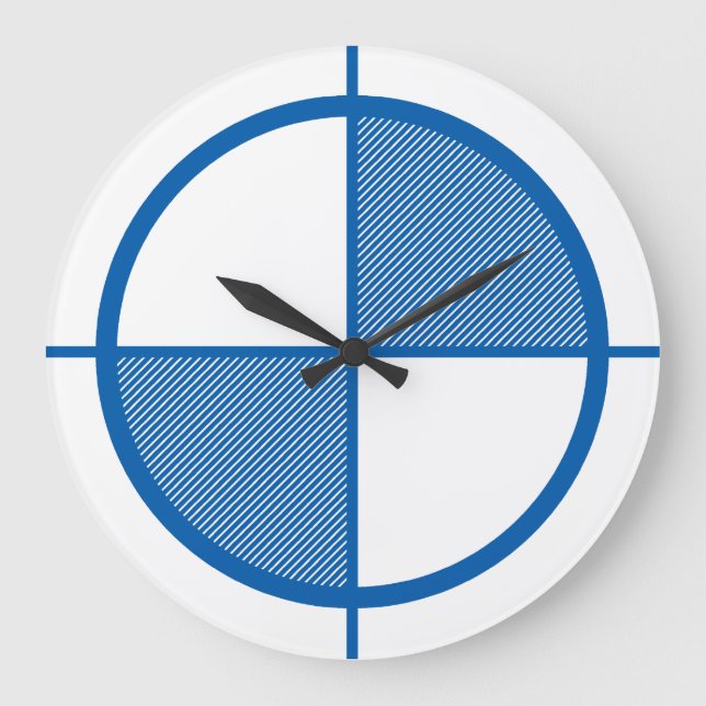 Elevation Symbol Wall Clock (blue) (Front)