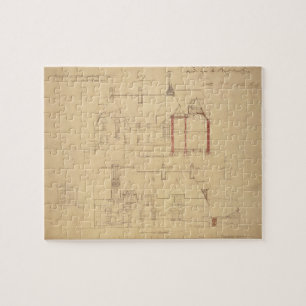 Elevations for The Red House, Bexley Heath (pen an Jigsaw Puzzle
