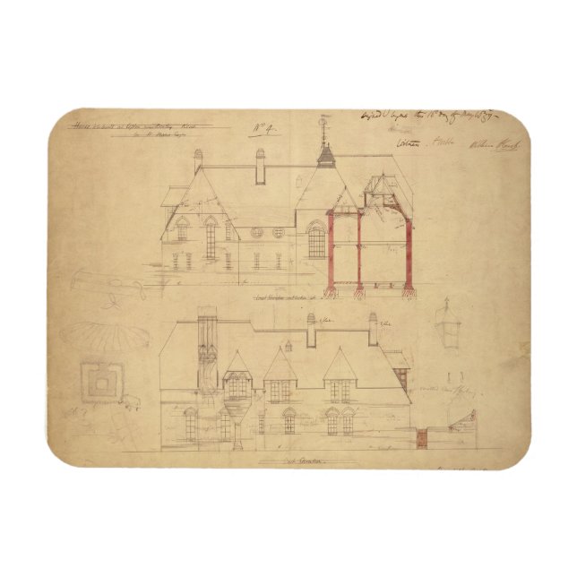 Elevations for The Red House, Bexley Heath (pen an Magnet (Horizontal)