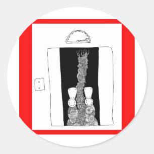 elevator classic round sticker