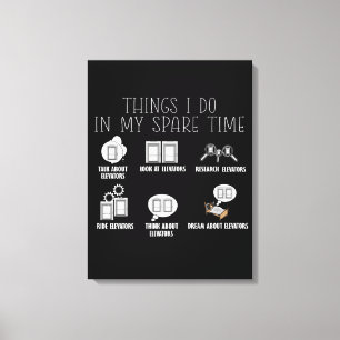 Elevator Constructor Elevator Mechanic Elevator Canvas Print