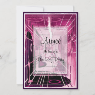 Elevator Down Abstract Invitation