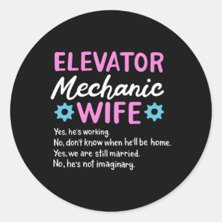 Elevator Mechanic Elevator Classic Round Sticker