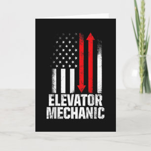 Elevator Mechanic Engineer Funny Elevators Lovers Card