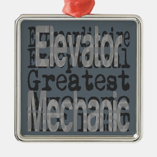 Elevator Mechanic Extraordinaire Metal Ornament (Front)