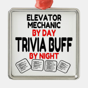 Elevator Mechanic  Loves Trivia Metal Ornament