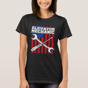 Elevator Mechanic Maintenance Life Learn Technicia T-Shirt