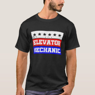 Elevator Mechanic Maintenance Life Proud Goal Tech T-Shirt