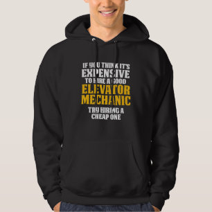 Elevator Mechanic Maintenance Price Technician Hoodie