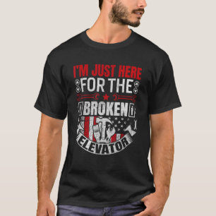 Elevator Mechanic Maintenance Rate Technician T-Shirt
