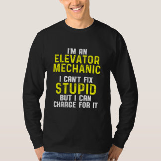 Elevator Mechanic Maintenance Wife Fix Technician T-Shirt