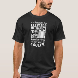 Elevator Mechanic Wife Buttons Technician Inspecto T-Shirt