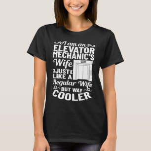 Elevator Mechanic Wife Buttons Technician Inspecto T-Shirt