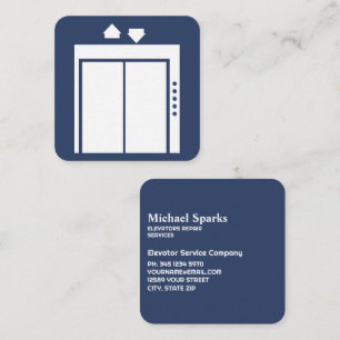 Elevator Repair Service Square Business Card