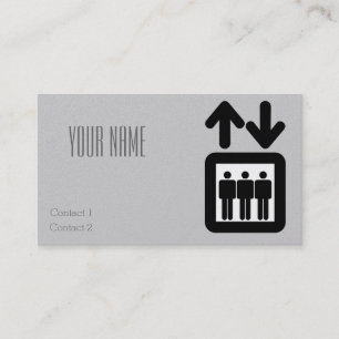 elevator sign business card