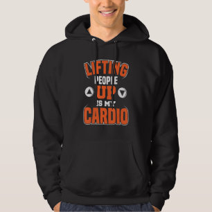 Elevator Technician Lifting Up  Elevator Mechanic Hoodie
