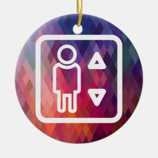 Elevator Technicians Pictograph Ceramic Tree Decoration