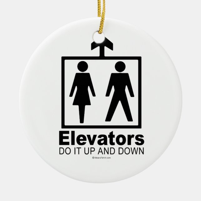 Elevators Ceramic Tree Decoration (Front)
