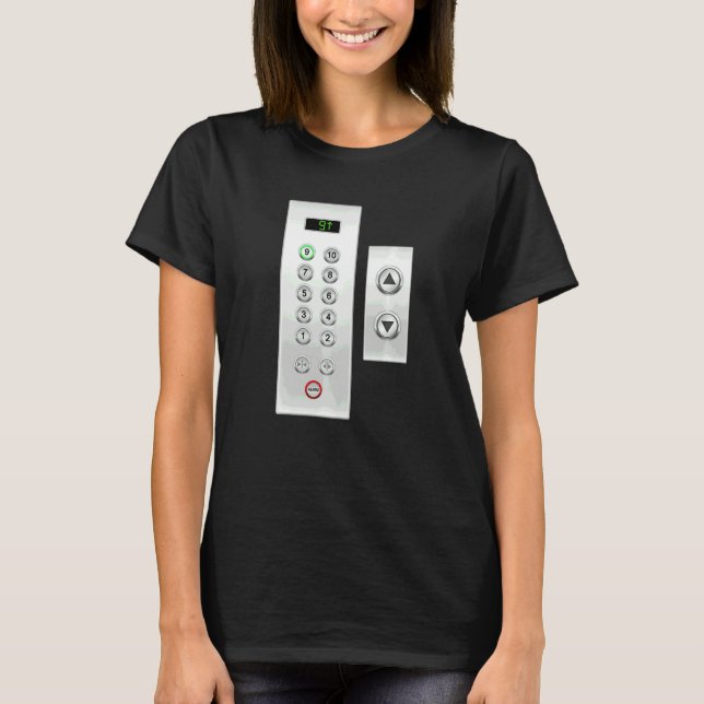 Elevators Lift I Elevator Buttons I Elevator Mecha T-Shirt (Front)