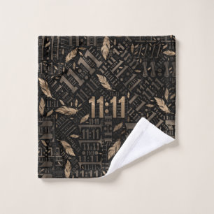 Eleven Eleven Numerology Pattern Angel Feathers #2 Wash Cloth
