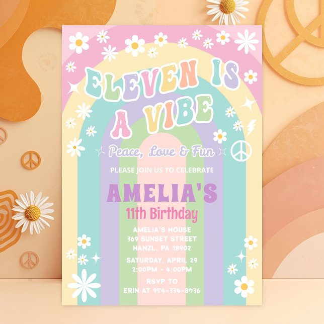 Eleven is a vibe birthday invitation (Creator Uploaded)