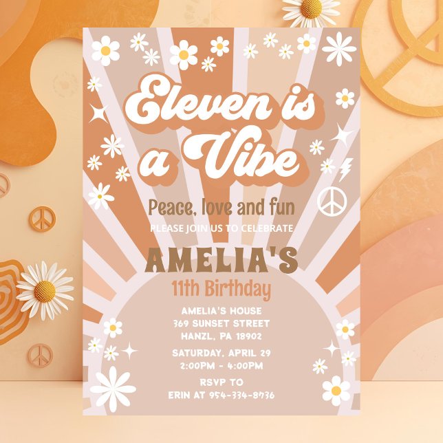 Eleven is a vibe birthday invitation (Creator Uploaded)