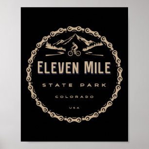 Eleven Mile State Park Colorado Mountain Bike Biki Poster