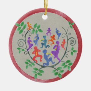 Eleven Pipers Piping Christmas Ornament