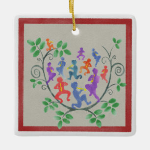 Eleven Pipers Piping Christmas Ornament