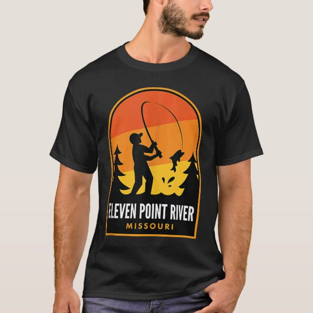 Eleven Point River Missouri Fishing T-Shirt (Front)