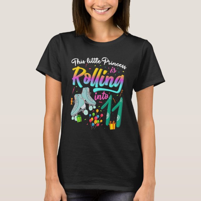 Eleven Roller Skate 11th Bday Outfit 11 Year Old G T-Shirt (Front)