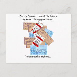 Eleventh Day Redneck Christmas Holiday Postcard