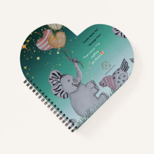 'Eleze' - Elephant Boganhues Print Spiral Notebook