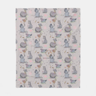 "Eleze Elephant & Polka Hen" Boganhues Blanket