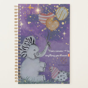 "Eleze Elephant & Polka Hen" Boganhues cover Planner