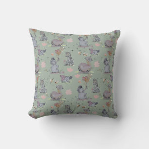 "Eleze Elephant & Polka Hen" Boganhues Cushion