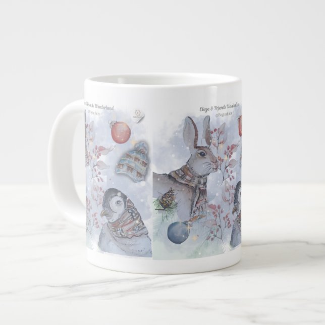 Eleze & Friends Series Boganhues Print Large Coffee Mug (Front Left)