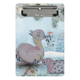 "Eleze style Lama with Polka Hen" Boganhues cover Mini Clipboard