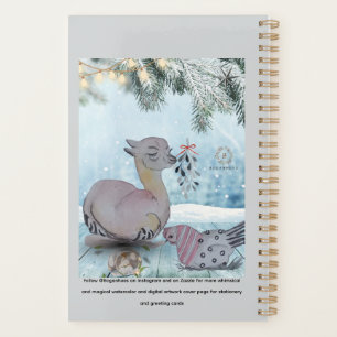 "Eleze style Lama with Polka Hen" Boganhues cover Planner