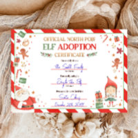 Elf Adoption Certificate Adopt an Elf Christmas