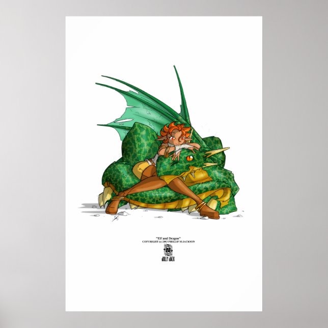 Elf and Dragon Poster (Front)
