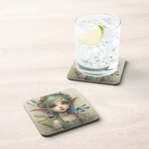Elf and Dragonfly 4 Coaster