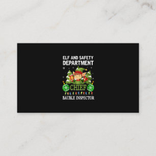 Elf and Safety Chief Bauble Inspector Funny Christ Enclosure Card