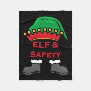 Elf And Safety, Funny Health &amp; Safety Elf Long Fleece Blanket