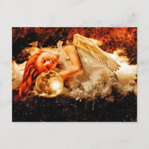 elf angel postcard