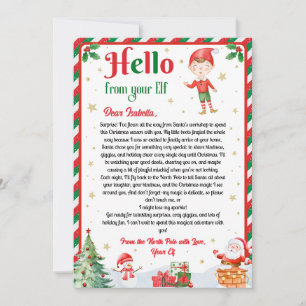 Elf Arrival Letter Hello From Your Elf Elf Notes  Invitation
