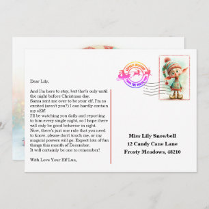 Elf Arrival Letter   North Pole Welcome Message Invitation